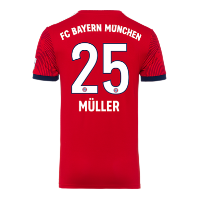 Bayern Munich 2018/19 Home 25 Müller Shirt Soccer Jersey
