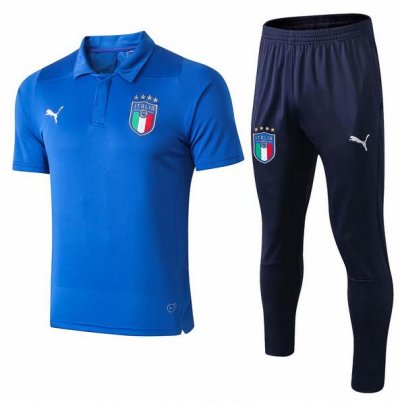 Italy 2019 Blue Polo Shirts + Pants Suit
