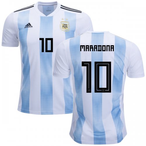 Argentina 2018 FIFA World Cup Home Diego Maradona #10 Shirt Soccer Jersey