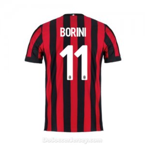 AC Milan 2017/18 Home Borini #11 Shirt Soccer Jersey