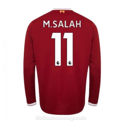 Liverpool 2017/18 Home M.SALAH #11 Long Sleeved Shirt Soccer Jersey