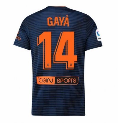 Valencia 2018/19 GAYÀ 14 Away Shirt Soccer Jersey