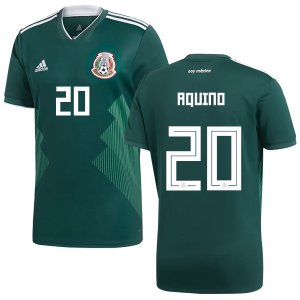 Mexico 2018 World Cup Home JAVIER AQUINO 20 Shirt Soccer Jersey