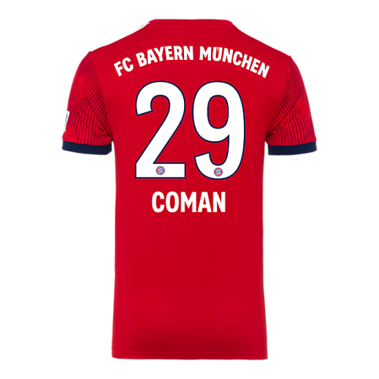 Bayern Munich 2018/19 Home 29 Coman Shirt Soccer Jersey - Click Image to Close