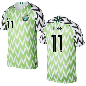 Nigeria Fifa World Cup 2018 Home Victor Moses 11 Shirt Soccer Jersey
