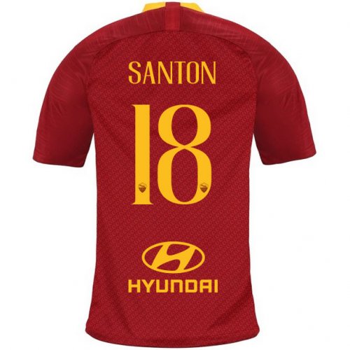 AS Roma 2018/19 SANTON 18 Home Shirt Soccer Jersey