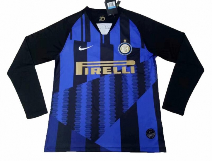 Inter Milan 2019/2020 20th Anniversary Long Sleeved Shirt Soccer Jersey - Click Image to Close
