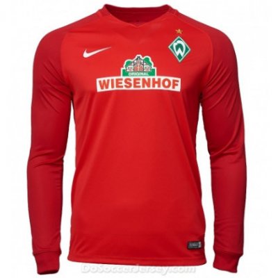 Werder Bremen 2017/18 Red Long Sleeved Goalkeeper Shirt