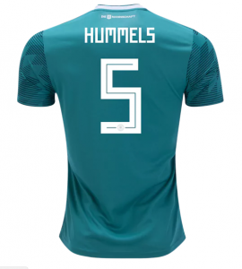 Germany 2018 World Cup Away Mats Hummels Shirt Soccer Jersey