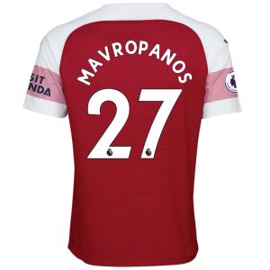 Arsenal 2018/19 Mavropanos 27 Home Shirt Soccer Jersey