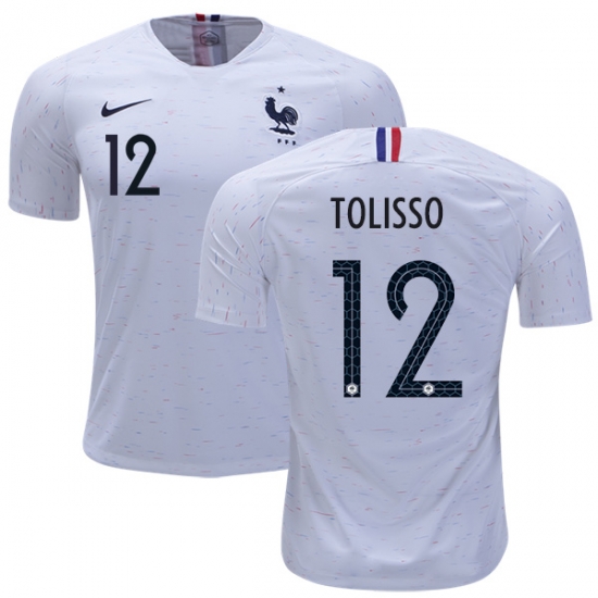France 2018 World Cup CORENTIN TOLISSO 12 Away Shirt Soccer Jersey - Click Image to Close