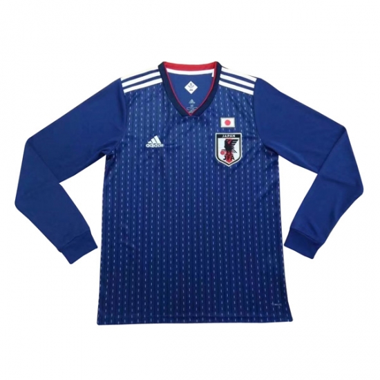 Japan 2018 World Cup Home Long Sleeved Shirt Soccer Jersey - Click Image to Close