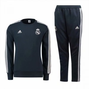 Real Madrid 2018/19 Grey Training Suit (O'Neck Shirt+Trouser)