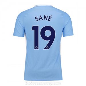 Manchester City 2017/18 Home Sane #19 Shirt Soccer Jersey