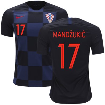 Croatia 2018 World Cup Away MARIO MANDZUKIC 17 Shirt Soccer Jersey