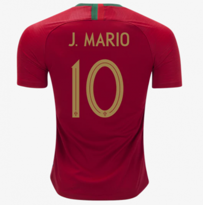 Portugal 2018 World Cup Home Joao Mario Shirt Soccer Jersey