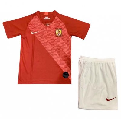 Guangzhou Evergrande 2019/2020 Home Kids Soccer Jersey Kit Children Shirt + Shorts