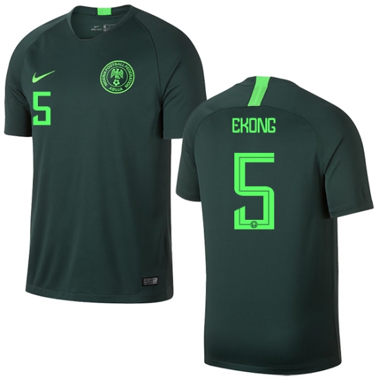 Nigeria Fifa World Cup 2018 Away William Troost-Ekong 5 Shirt Soccer Jersey - Click Image to Close