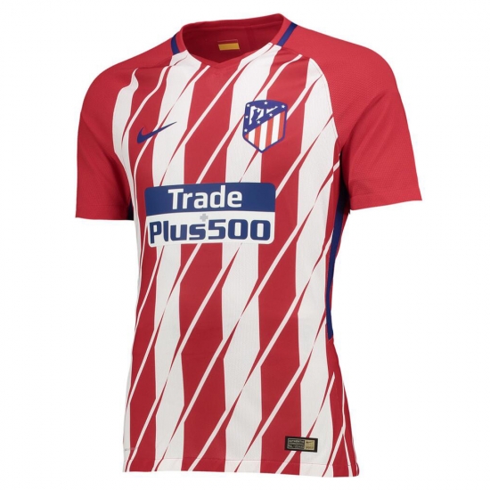 Match Version Atletico Madrid 2017/18 Home Shirt Soccer Jersey - Click Image to Close