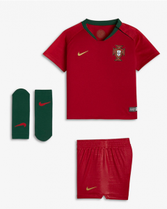 Portugal Kids 2018 World Cup Home Soccer Whole Kits (Shirt+Shorts+Socks)