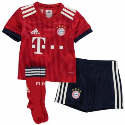 Bayern Munich 2018/19 Home Kids Soccer Whole Kit Children Jersey + Shorts + Socks