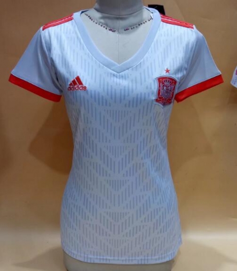 Spain 2018 World Cup Away Women Shirt Soccer Jersey - Click Image to Close