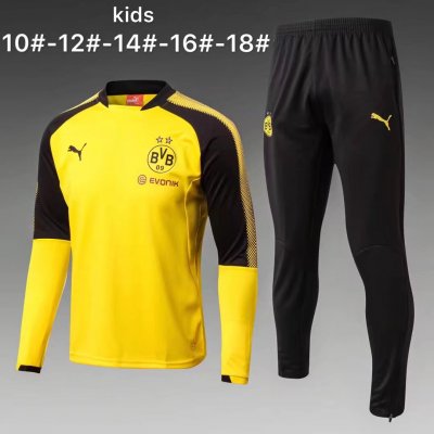 Kids Borussia Dortmund Training Suit O'Neck Yellow 2017/18