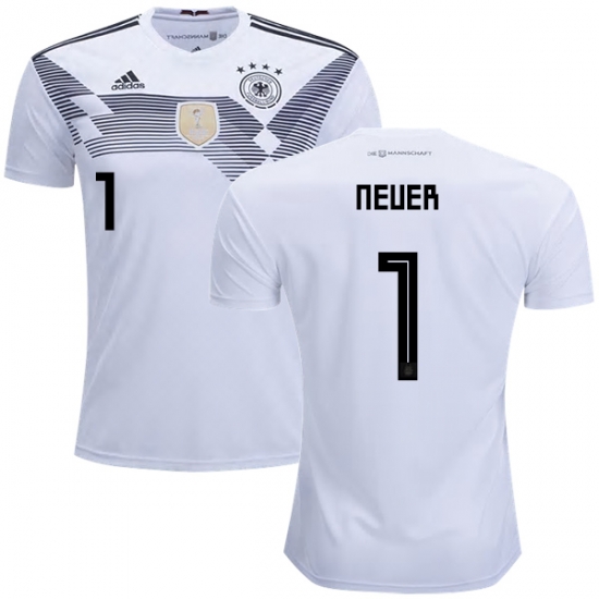 Germany 2018 World Cup MANUEL NEUER 1 Home Shirt Soccer Jersey - Click Image to Close