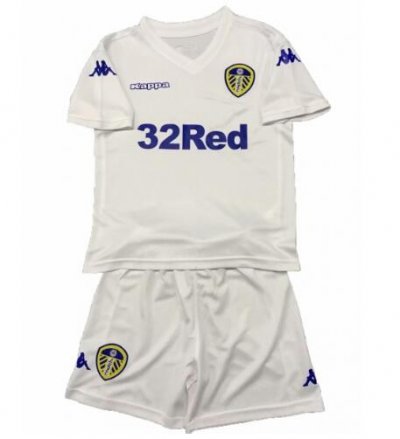 Leeds United 2018/19 Home Kids Soccer Jersey Kit Children Shirt + Shorts