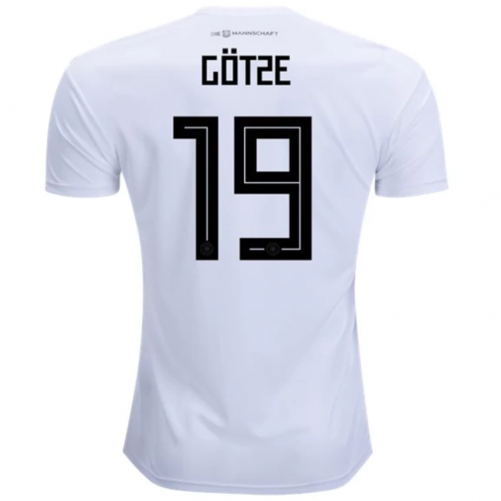 Germany 2018 World Cup Home Mario Gotze #19 Shirt Soccer Jersey - Click Image to Close