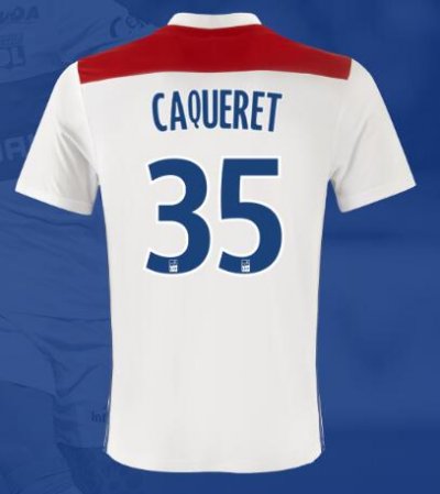 Olympique Lyonnais 2018/19 CAQUERET 35 Home Shirt Soccer Jersey
