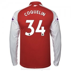 Arsenal 2017/18 Home COQUELIN #34 Long Sleeved Shirt Soccer Jersey