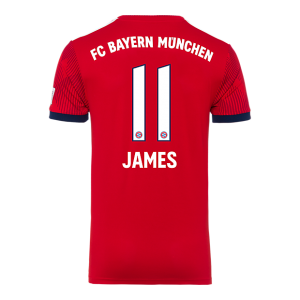 Bayern Munich 2018/19 Home 11 James Shirt Soccer Jersey