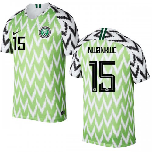 Nigeria Fifa World Cup 2018 Home Simeon Nwankwo 15 Shirt Soccer Jersey