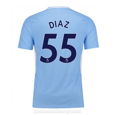 Manchester City 2017/18 Home Diaz #55 Shirt Soccer Jersey