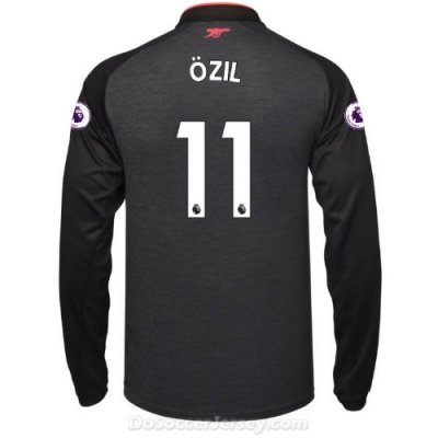 Arsenal 2017/18 Third ÖZIL #11 Long Sleeved Shirt Soccer Jersey