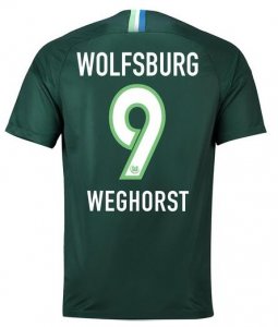 VfL Wolfsburg 2018/19 WEGHORST 9 Home Shirt Soccer Jersey