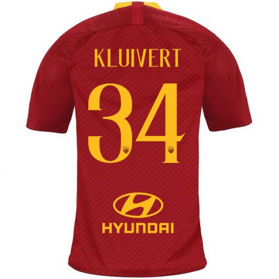 AS Roma 2018/19 KLUIVERT 34 Home Shirt Soccer Jersey - Click Image to Close
