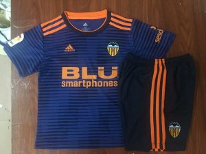 Valencia CF 2018/19 Away Kids Soccer Jersey Kit Children Shirt + Shorts