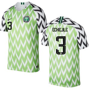 Nigeria Fifa World Cup 2018 Home Elderson Echiejile 3 Shirt Soccer Jersey