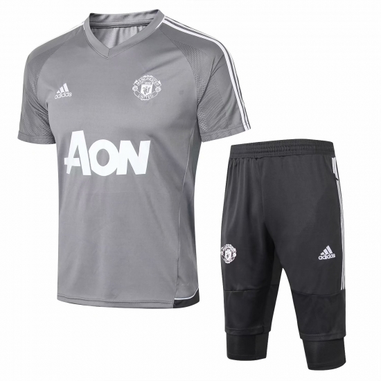 Manchester United 2017/18 Grey Short Training Suit - Click Image to Close