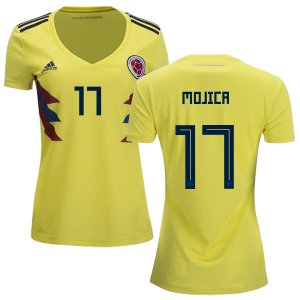 Colombia 2018 World Cup JOHAN MOJICA 17 Women's Home Shirt Soccer Jersey