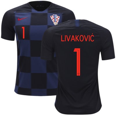 Croatia 2018 World Cup Away DOMINIK LIVAKOVIC 1 Shirt Soccer Jersey