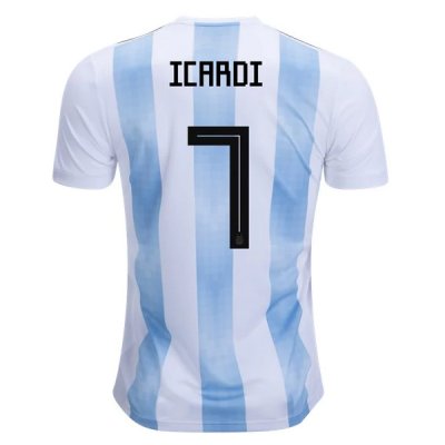 Argentina 2018 World Cup Home Mauro Icardi #7 Shirt Soccer Jersey