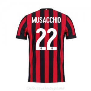 AC Milan 2017/18 Home Musacchio #22 Shirt Soccer Jersey