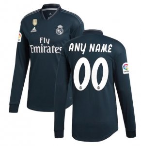 Real Madrid 2018/19 Long Sleeve Away Custom Shirt Soccer Jersey