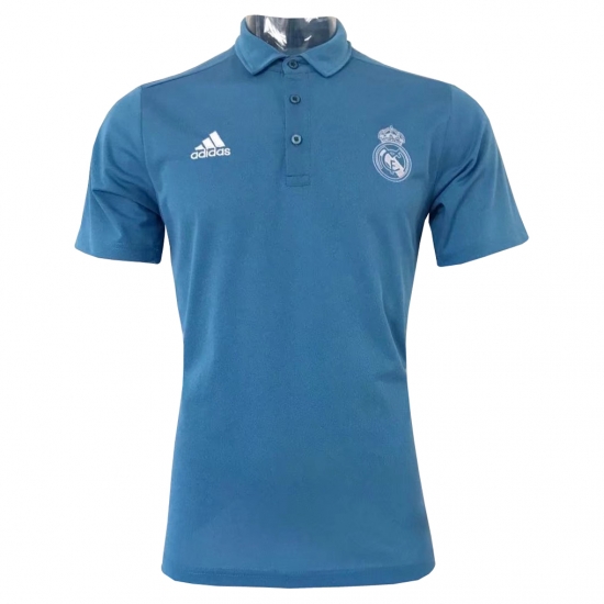 Real Madrid Light Blue 2017 Polo Shirt - Click Image to Close