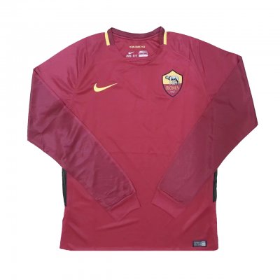 AS Roma 2017/18 Home Long Sleeved Shirt Soccer Jersey