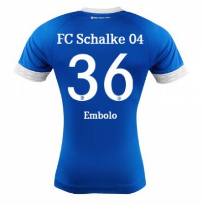 FC Schalke 04 2018/19 Breel Embolo 36 Home Shirt Soccer Jersey