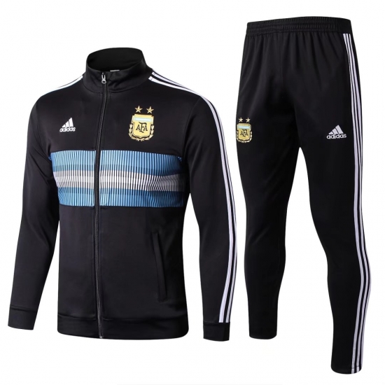 Argentina FIFA World Cup 2018 Training Suit Black Jacket + Pants - Click Image to Close
